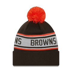Cleveland Browns New Era Preschool Repeat Cuffed Knit Hat with Pom - Brown sale