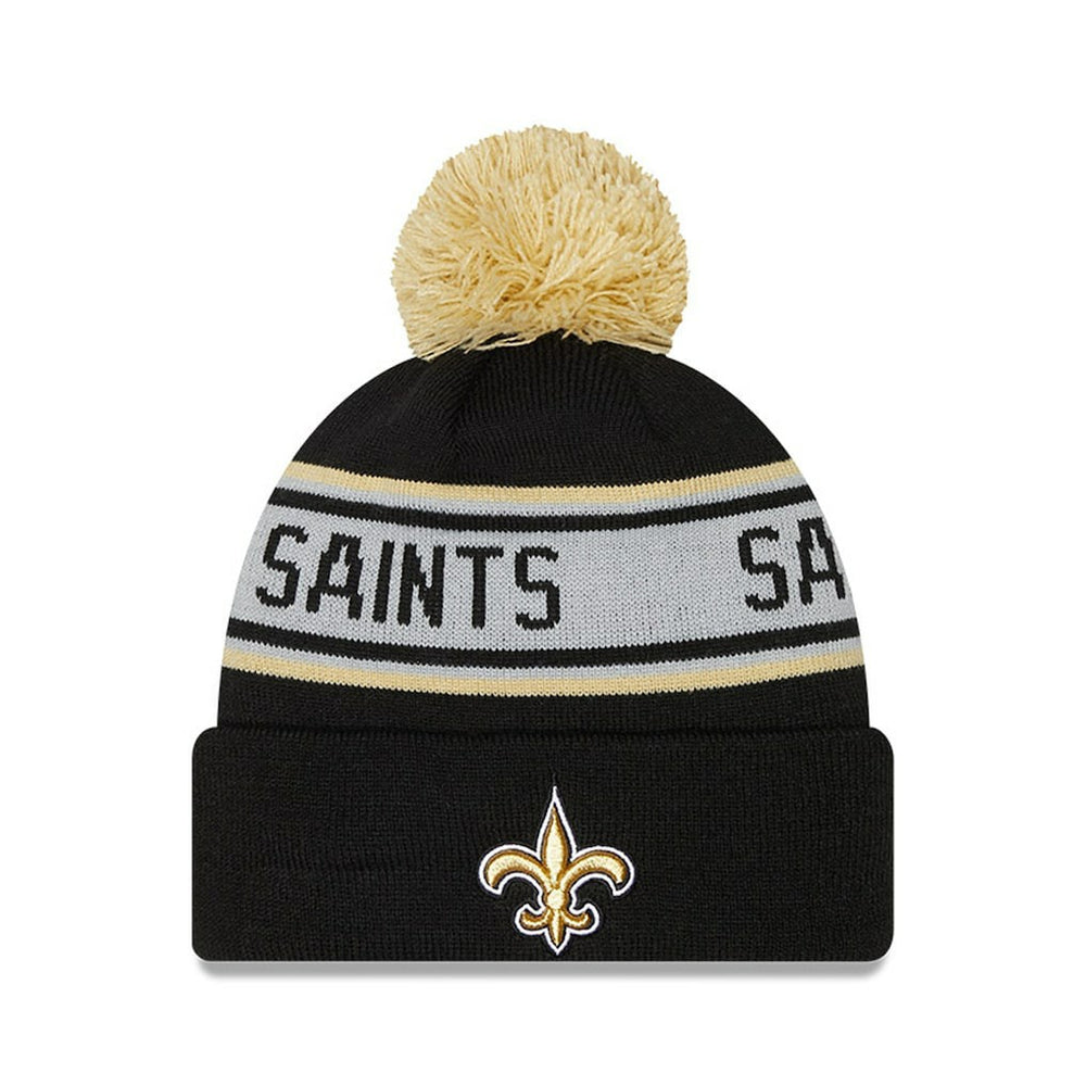 New Orleans Saints New Era Preschool Repeat Cuffed Knit Hat with Pom - Black outlet