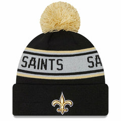 New Orleans Saints New Era Youth Repeat Cuffed Knit Hat with Pom - Black sale