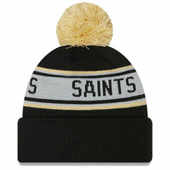 New Orleans Saints New Era Youth Repeat Cuffed Knit Hat with Pom - Black sale