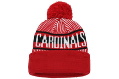 Arizona Cardinals New Era Youth Striped Cuffed Knit Hat with Pom - Cardinal sale