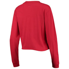 Washington Nationals Women's Baby Jersey Cropped Long Sleeve T-Shirt Red