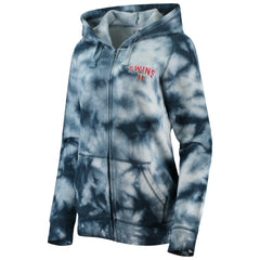 Minnesota Twins Women's Tie-Dye Full-Zip Hoodie Navy
