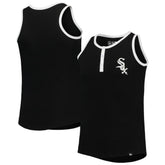 Chicago White Sox Girls Youth Henley Tank Top Black