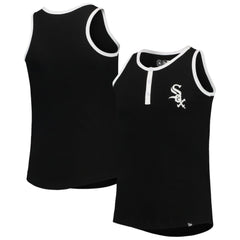 Chicago White Sox Girls Youth Henley Tank Top Black