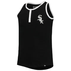 Chicago White Sox Girls Youth Henley Tank Top Black