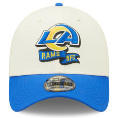 Los Angeles Rams New Era 2022 Sideline 39THIRTY 2-Tone Flex Hat - Cream/Royal on sale