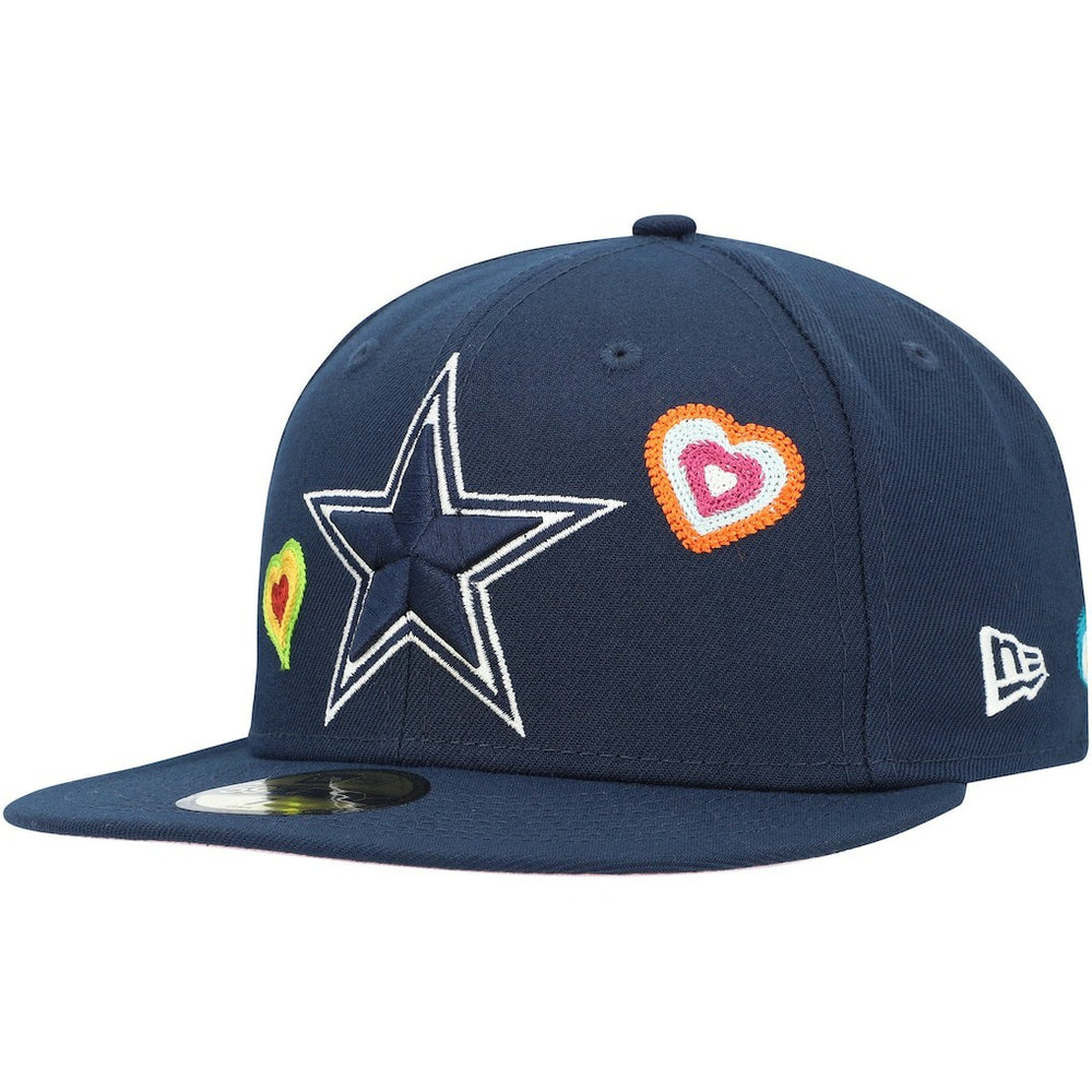 Dallas Cowboys New Era Chain Stitch Heart 59FIFTY Fitted Hat - Navy sale
