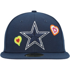 Dallas Cowboys New Era Chain Stitch Heart 59FIFTY Fitted Hat - Navy sale