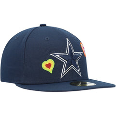 Dallas Cowboys New Era Chain Stitch Heart 59FIFTY Fitted Hat - Navy sale