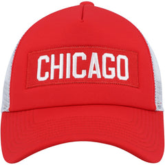 Chicago Blackhawks adidas Team Plate Trucker Snapback Hat - Red/White Hats