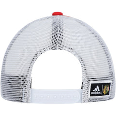 Chicago Blackhawks adidas Team Plate Trucker Snapback Hat - Red/White Hats