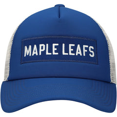 Toronto Maple Leafs adidas Team Plate Trucker Snapback Hat - Blue/White Hats