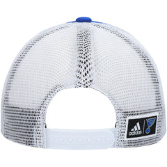 St. Louis Blues adidas Team Plate Trucker Snapback Hat - Blue/White Hats