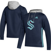 Seattle Kraken adidas Skate Lace Primeblue Team Pullover Hoodie - Deep Sea Blue Hoodies