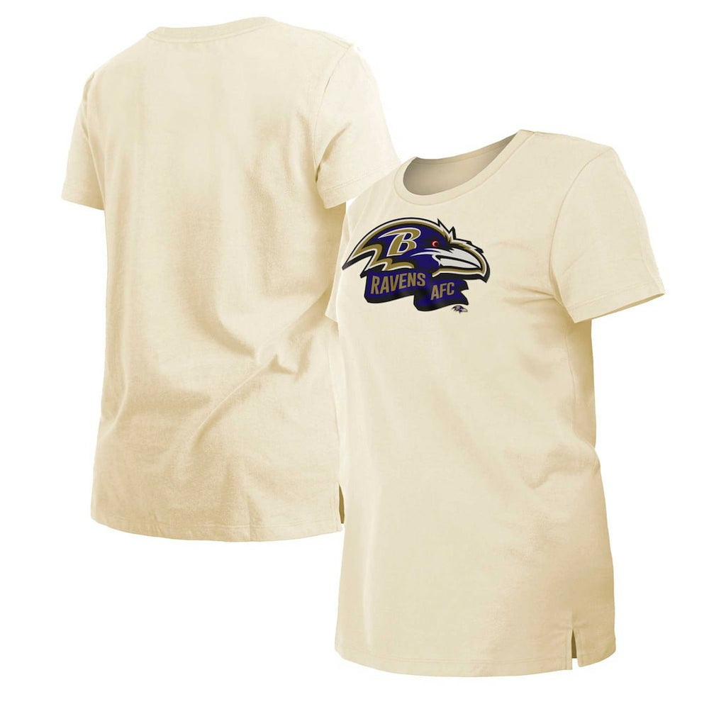 Baltimore Ravens New Era Women's Chrome Sideline T-Shirt - Cream online