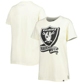 Las Vegas Raiders New Era Women's Chrome Sideline T-Shirt - Cream for sale