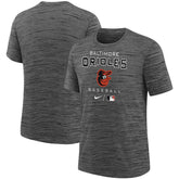 Baltimore Orioles Youth Authentic Collection Practice Velocity Performance T-Shirt Charcoal