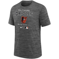 Baltimore Orioles Youth Authentic Collection Practice Velocity Performance T-Shirt Charcoal