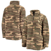 Seattle Kraken G-III Sports by Carl Banks Women's Sherpa Quarter-Zip Jacket - Camo Jackets