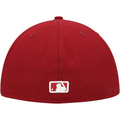 Tampa Bay Rays White Logo 59FIFTY Fitted Hat Cardinal