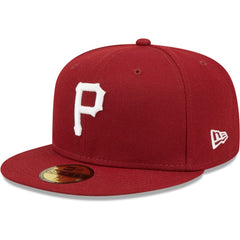 Pittsburgh Pirates White Logo 59FIFTY Fitted Hat Cardinal