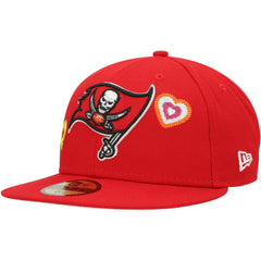 Tampa Bay Buccaneers New Era Chain Stitch Heart 59FIFTY Fitted Hat - Scarlet cheap