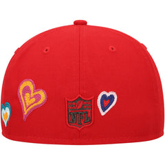 Tampa Bay Buccaneers New Era Chain Stitch Heart 59FIFTY Fitted Hat - Scarlet cheap