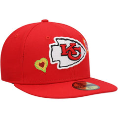 Kansas City Chiefs New Era Chain Stitch Heart 59FIFTY Fitted Hat - Red cheap