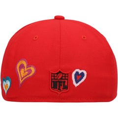 Kansas City Chiefs New Era Chain Stitch Heart 59FIFTY Fitted Hat - Red cheap