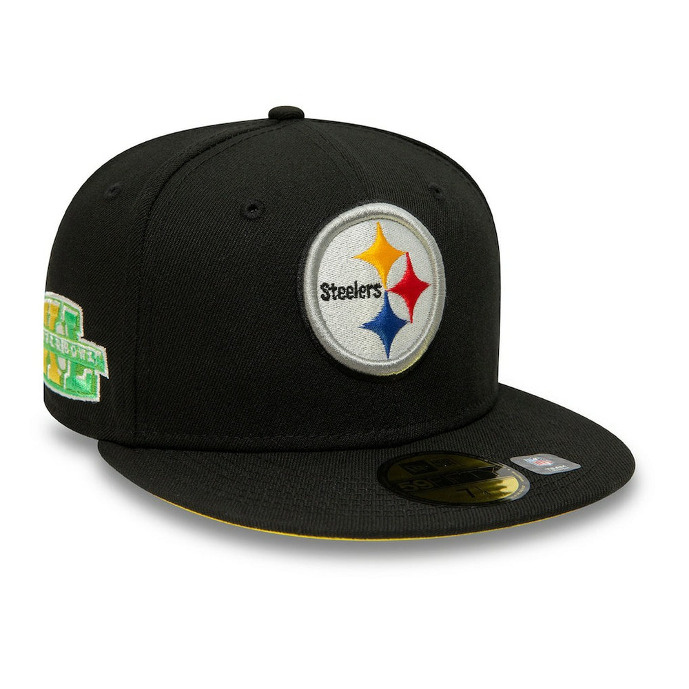 Pittsburgh Steelers New Era Super Bowl XL Citrus Pop 59FIFTY Fitted Hat - Black discount