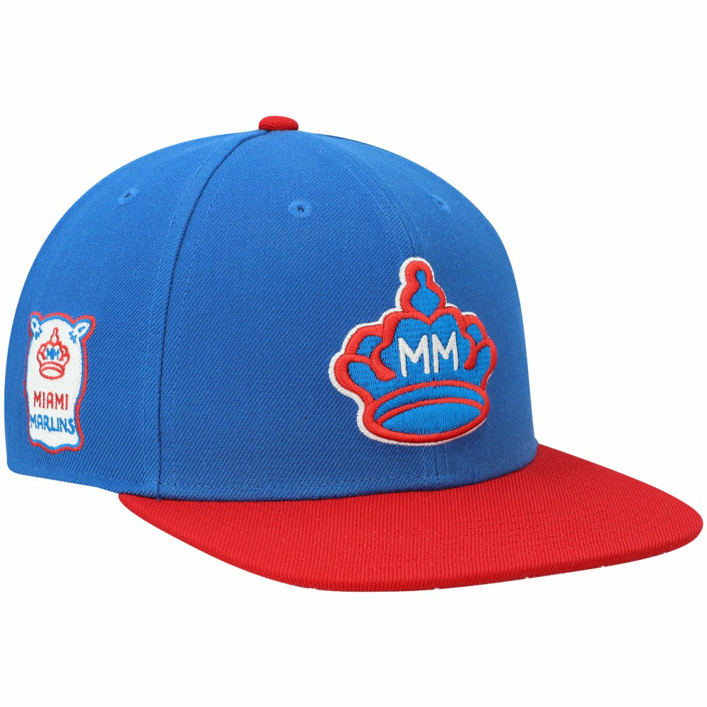 Miami Marlins 2021 City Connect Captain Snapback Hat Blue