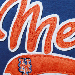 New York Mets Soft as a Grape Women's Plus Size Side Split Pullover Hoodie Royal