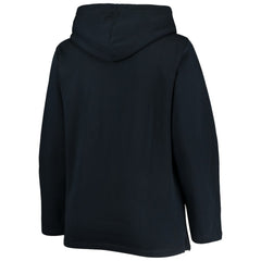 New York Yankees Soft as a Grape Women's Plus Size Side Split Pullover Hoodie Navy