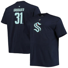 Philipp Grubauer Seattle Kraken Fanatics Big & Tall Name & Number T-Shirt - Deep Sea Blue T-shirts