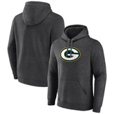 Green Bay Packers Primary Logo Fitted Pullover Hoodie - Charcoal for sale