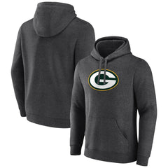 Green Bay Packers Primary Logo Fitted Pullover Hoodie - Charcoal for sale
