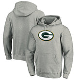Green Bay Packers Primary Logo Fitted Pullover Hoodie - Heather Gray for sale