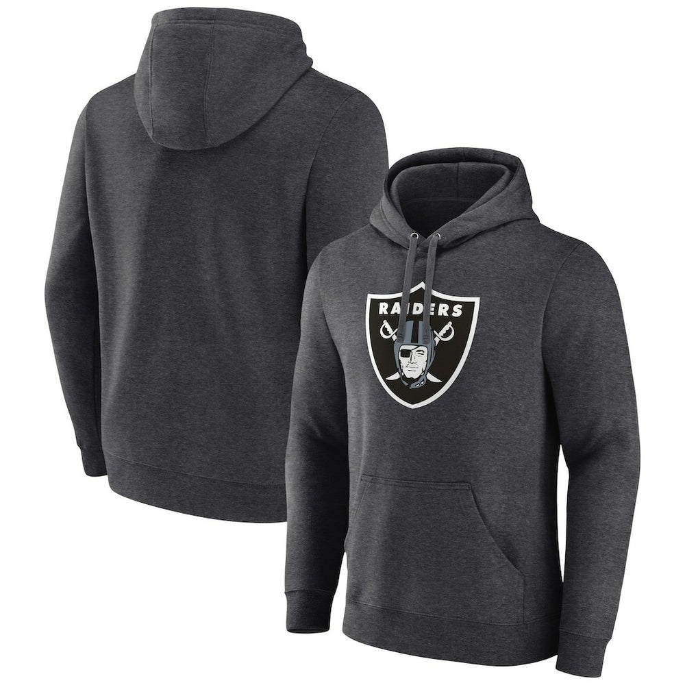 Las Vegas Raiders Primary Logo Fitted Pullover Hoodie - Charcoal outlet