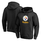 Pittsburgh Steelers Logo Team Lockup Fitted Pullover Hoodie - Black online