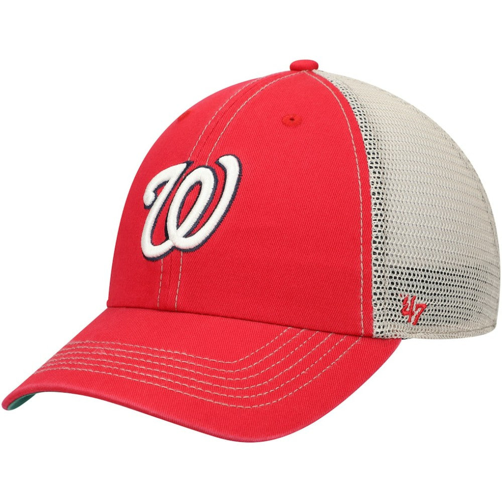 Washington Nationals Trawler Clean Up Trucker Snapback Hat Red