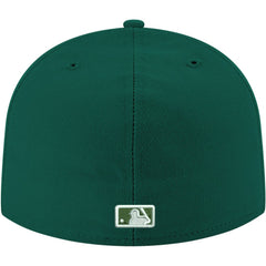 Chicago Cubs White Logo 59FIFTY Fitted Hat Green