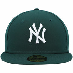 New York Yankees White Logo 59FIFTY Fitted Hat Green