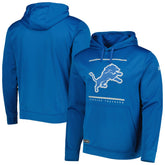 Detroit Lions New Era Combine Authentic Split Defense Pullover Hoodie - Blue cheap