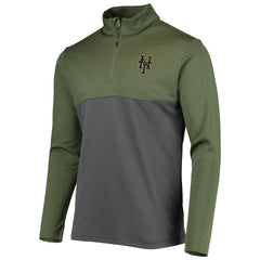 New York Mets Levelwear Delta Pursue Quarter-Zip Jacket Olive