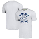 Chicago Cubs Homage Hyper Local Tri-Blend T-Shirt Ash