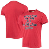 Cleveland Guardians Homage Hyper Local Tri-Blend T-Shirt Red