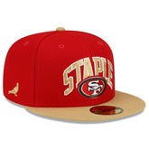 San Francisco 49ers New Era NFL x Staple Collection 59FIFTY Fitted Hat - Scarlet/Gold cheap