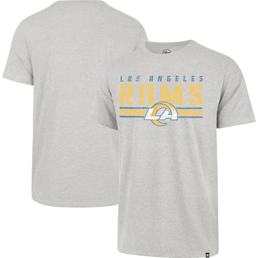 Los Angeles Rams '47 Stripe Thru Franklin T-Shirt - Heathered Gray discount