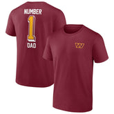 Washington Commanders Team #1 Dad T-Shirt - Burgundy outlet